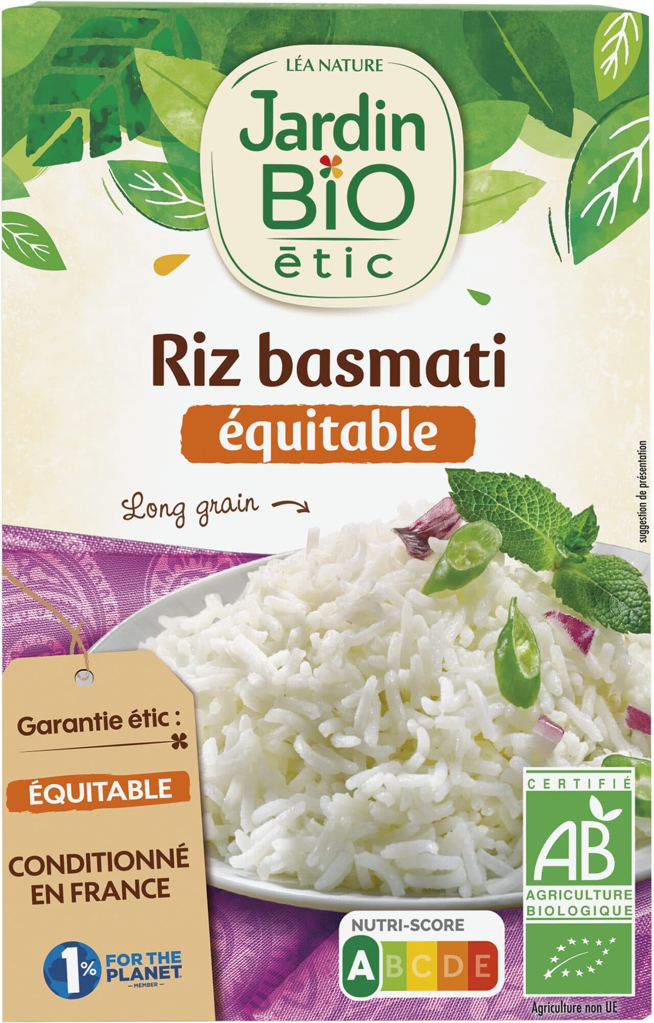 Jardin bio Riz Basmati équitable imp packshot