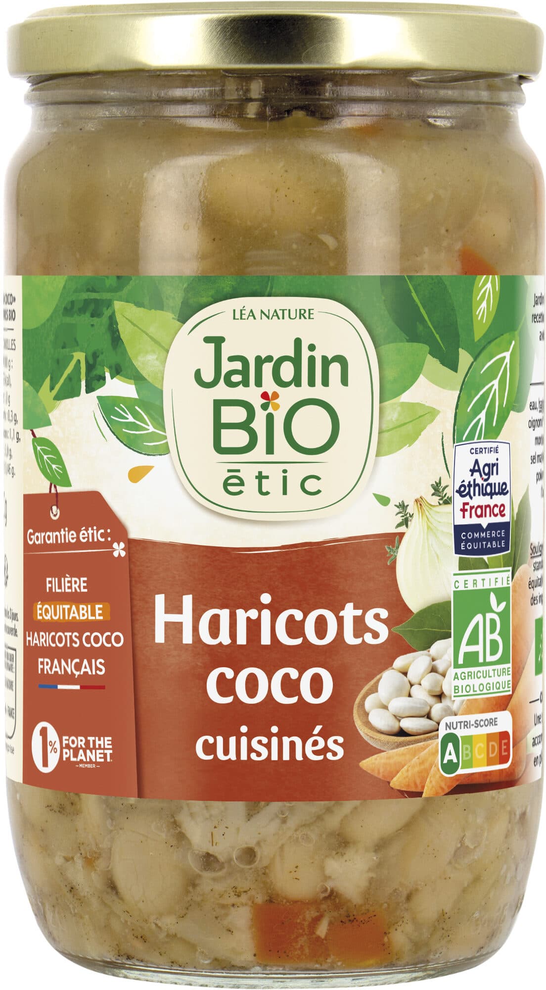 Jardin bio Haricots coco cuisinés packshot