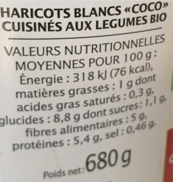 Jardin bio Haricots coco cuisinés packshot