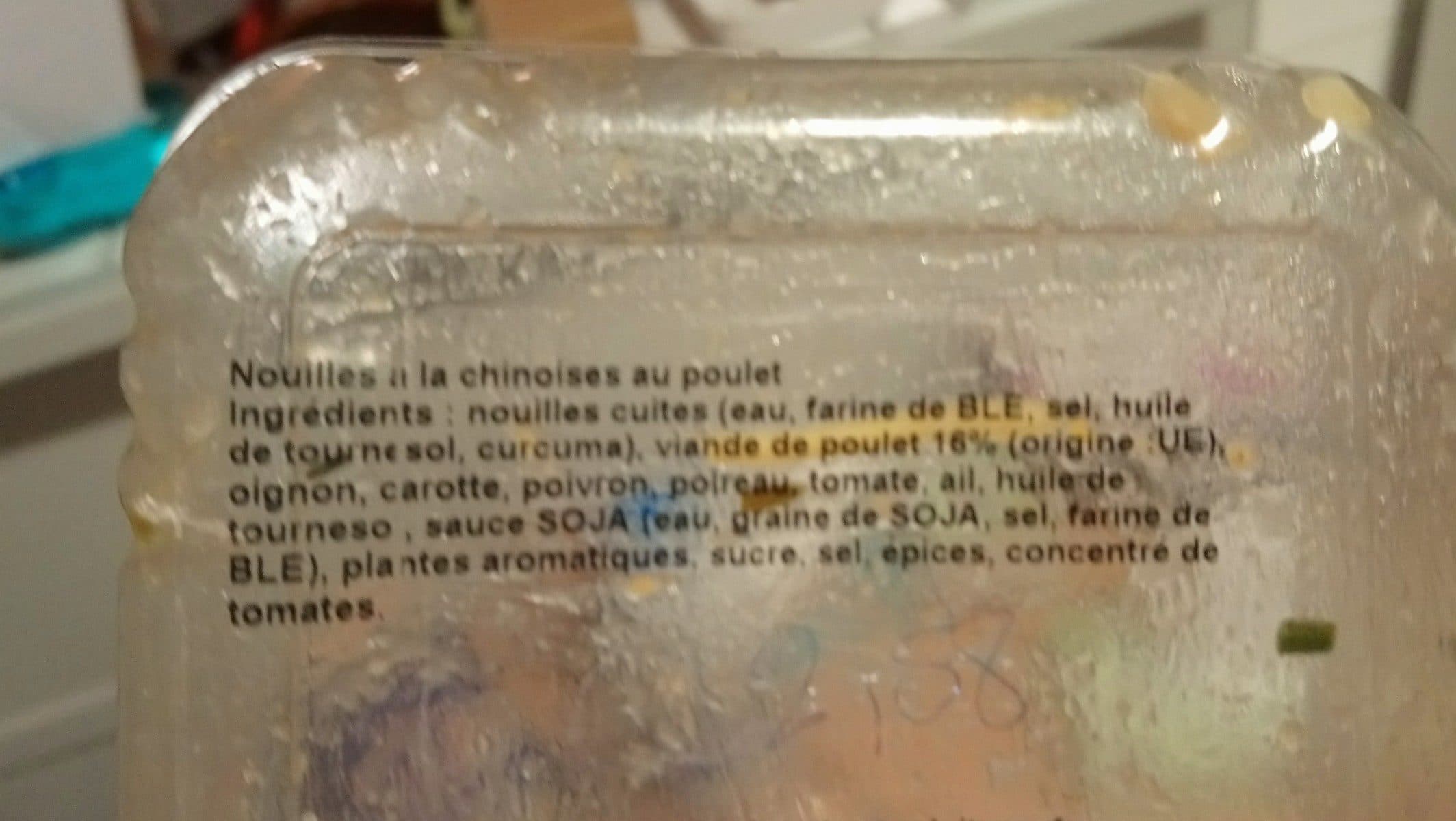 Open Food Facts Nouilles chinoise au poulet packshot