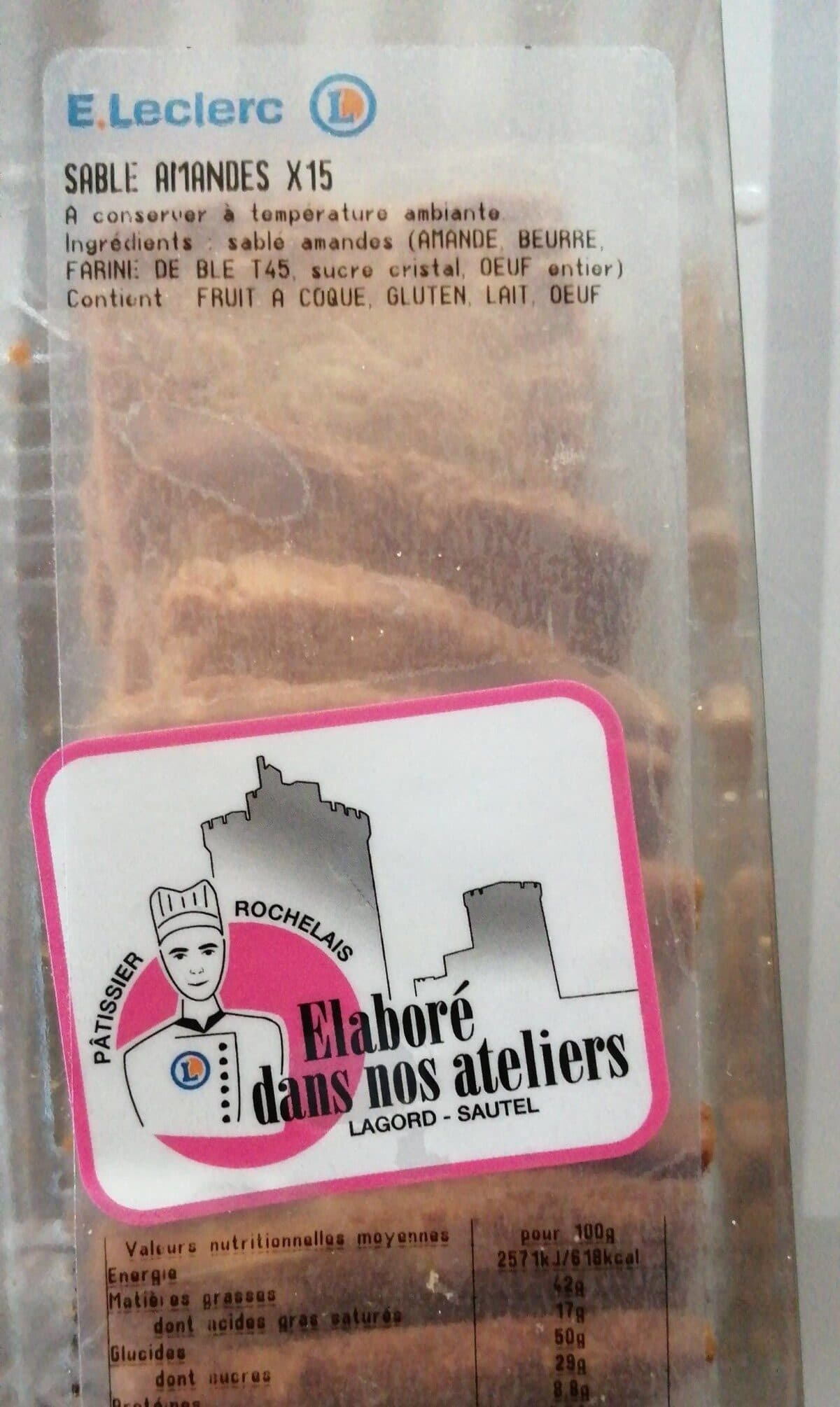Leclerc Sablés amandes packshot