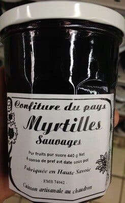 Confiture du Pays Myrtilles sauvages packshot