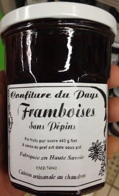 Confiture du Pays Framboises sans pépins packshot