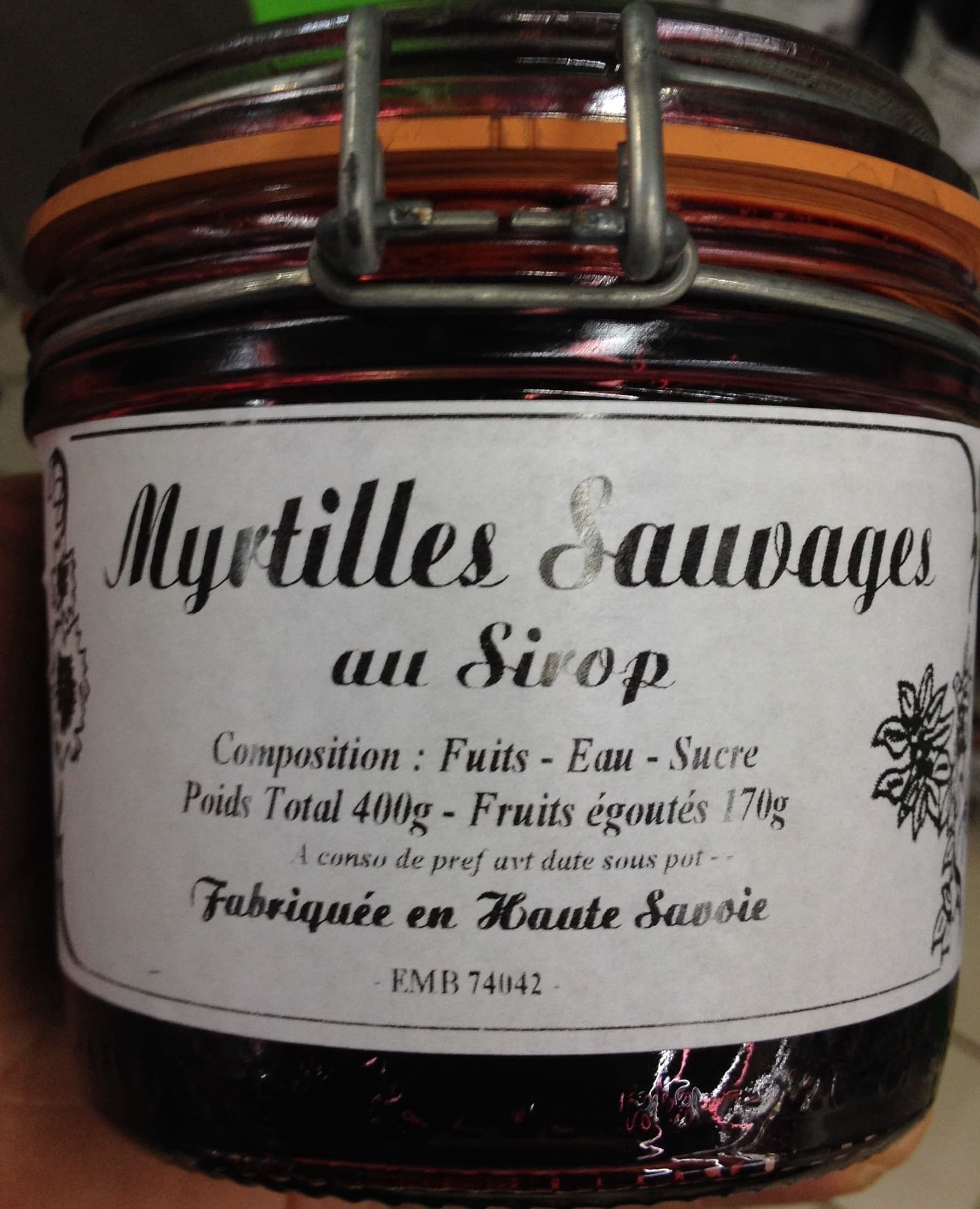 Confiture du Pays Myrtilles sauvages au sirop packshot