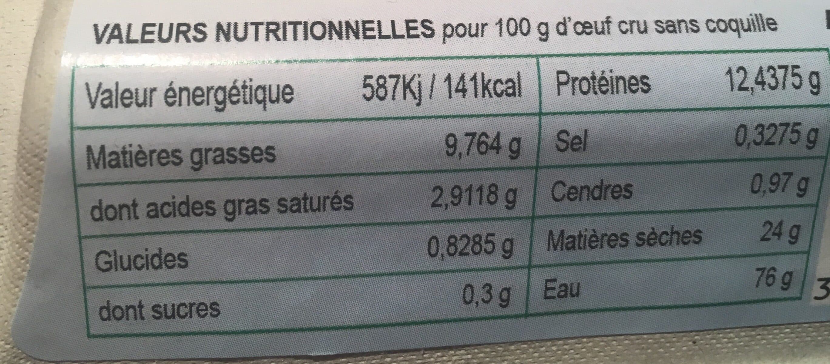 Le Clos Mally 6 oeufs frais packshot