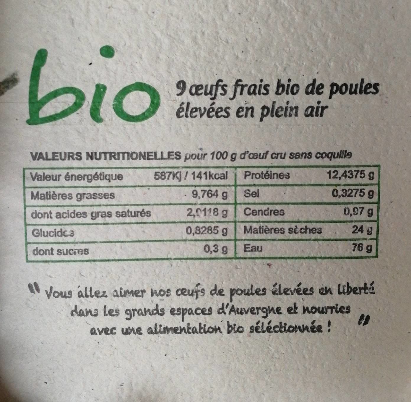 Le Clos Mally Œufs frais de poules élevées en plein air packshot