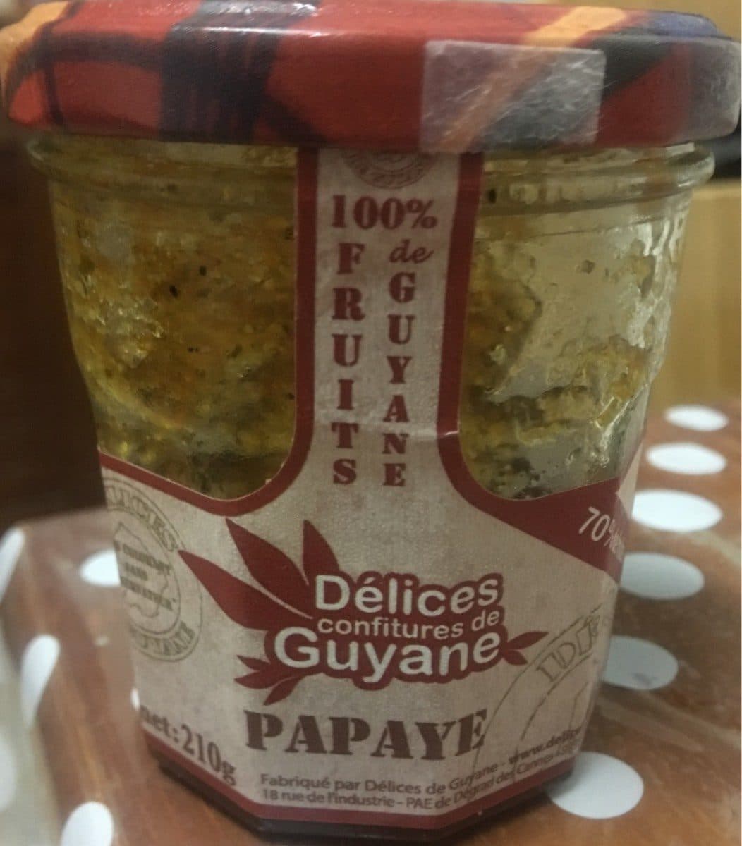 Délices de Guyane Confiture de papaye packshot