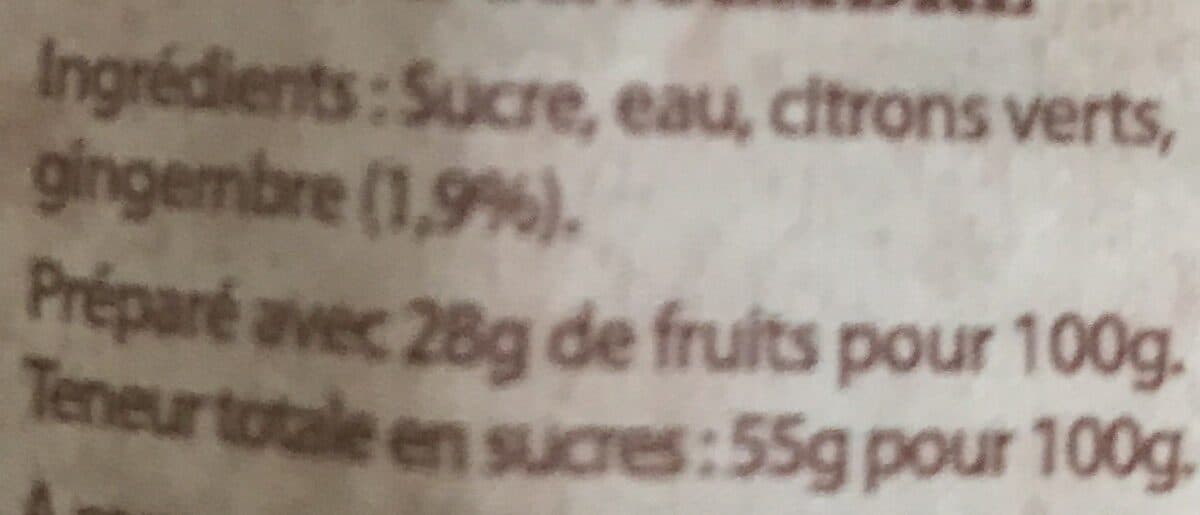 Délices de Guyane Marmelade de Citron vert - Gingembre packshot