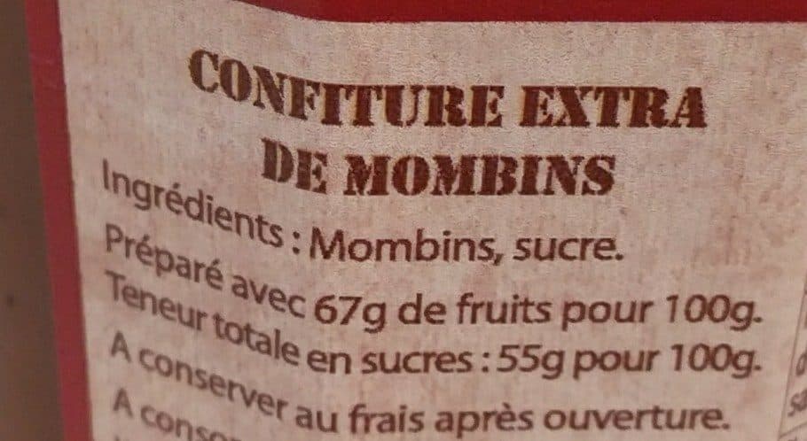 Délices de Guyane Confiture extra de Mombins packshot