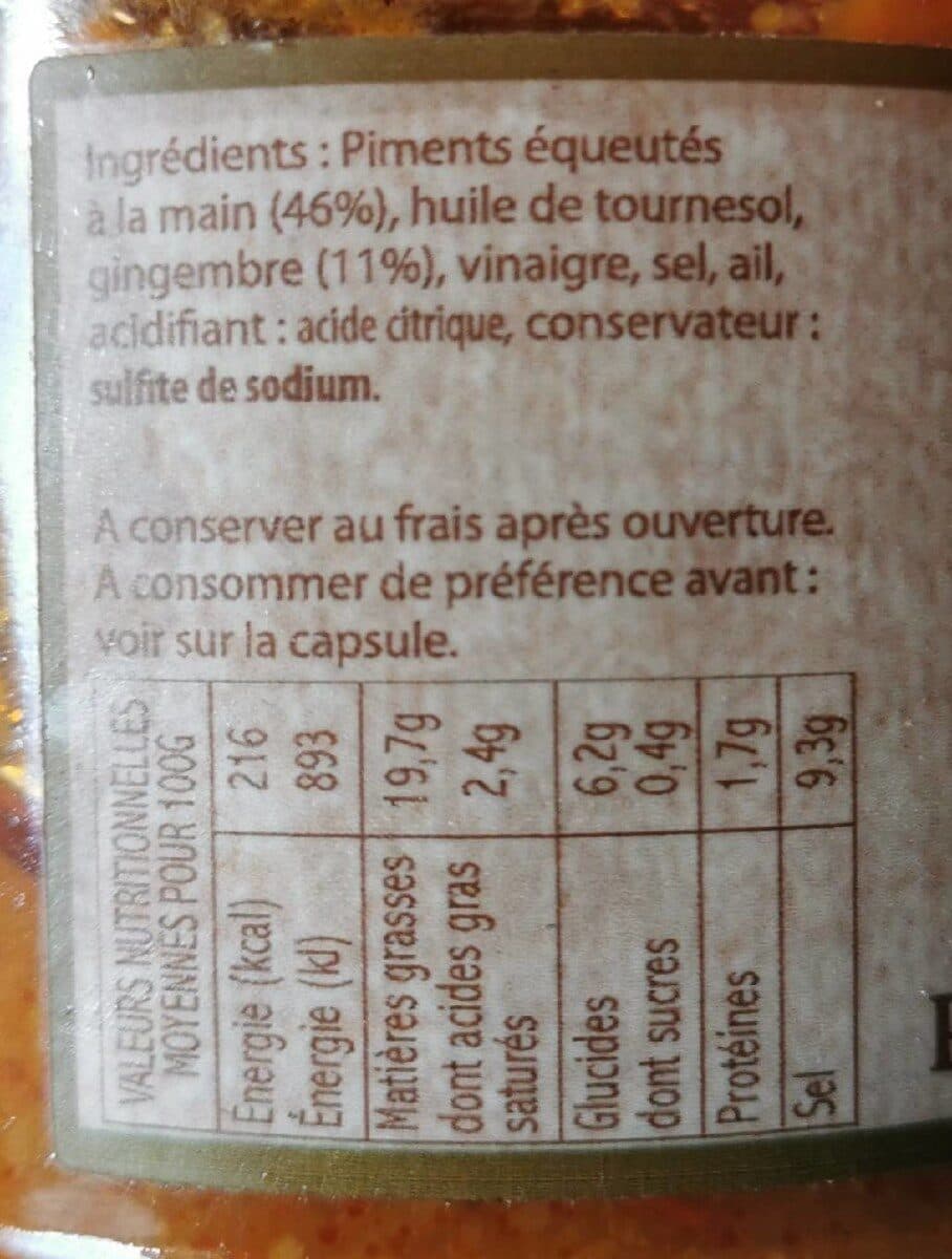 Open Food Facts PATE DE PIMENT ROUGE packshot