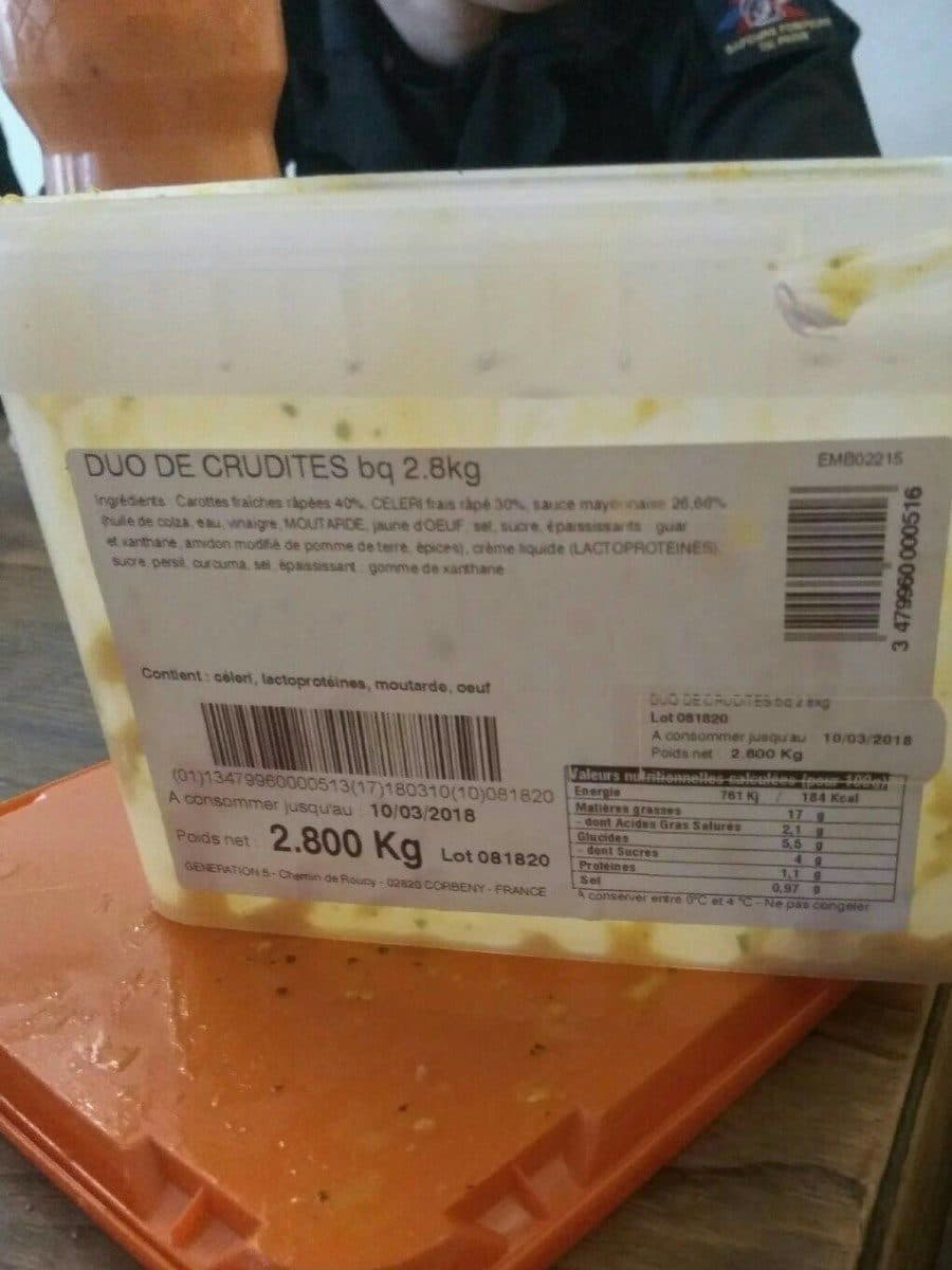 Open Food Facts Duo de crudités packshot