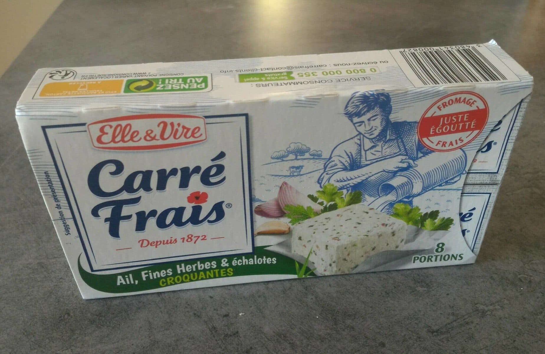 Elle & Vire Carré frais ail, fines herbes et échalotes packshot