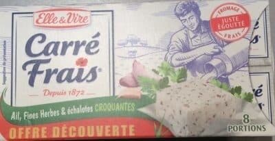 Elle & Vire Carré frais Ail, fines herbes & échalotes packshot