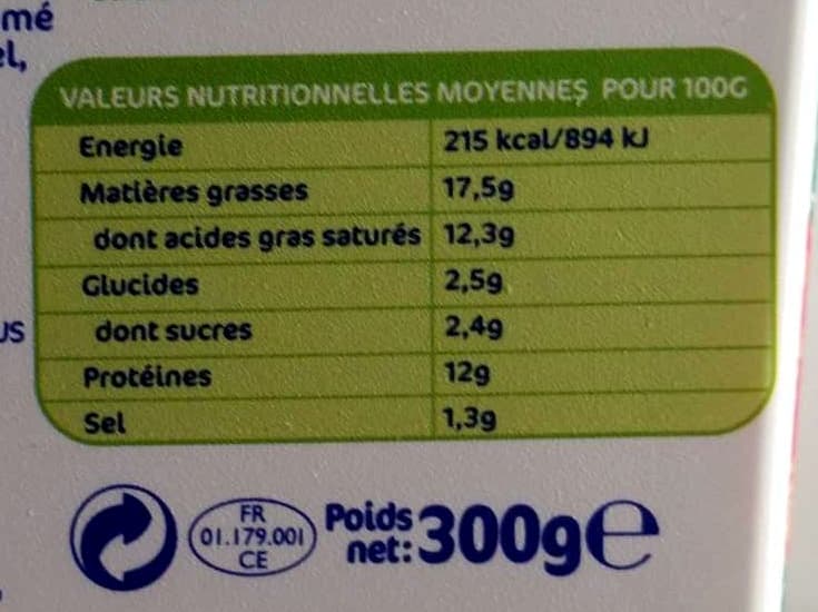 Elle & Vire Fromage frais demi-sel au lait pasteurisé packshot