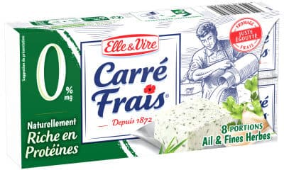 Elle & Vire Carré Frais 0% Ail & Fines Herbes packshot