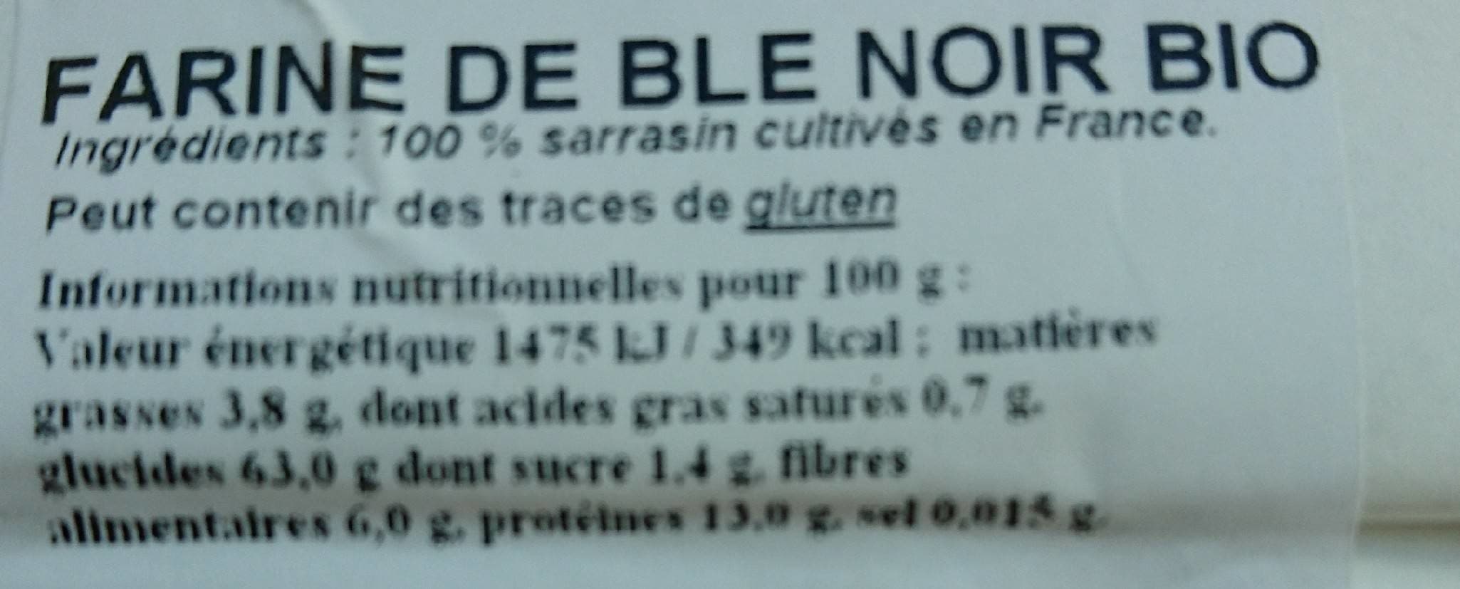 France Nature Farine de blé noir packshot
