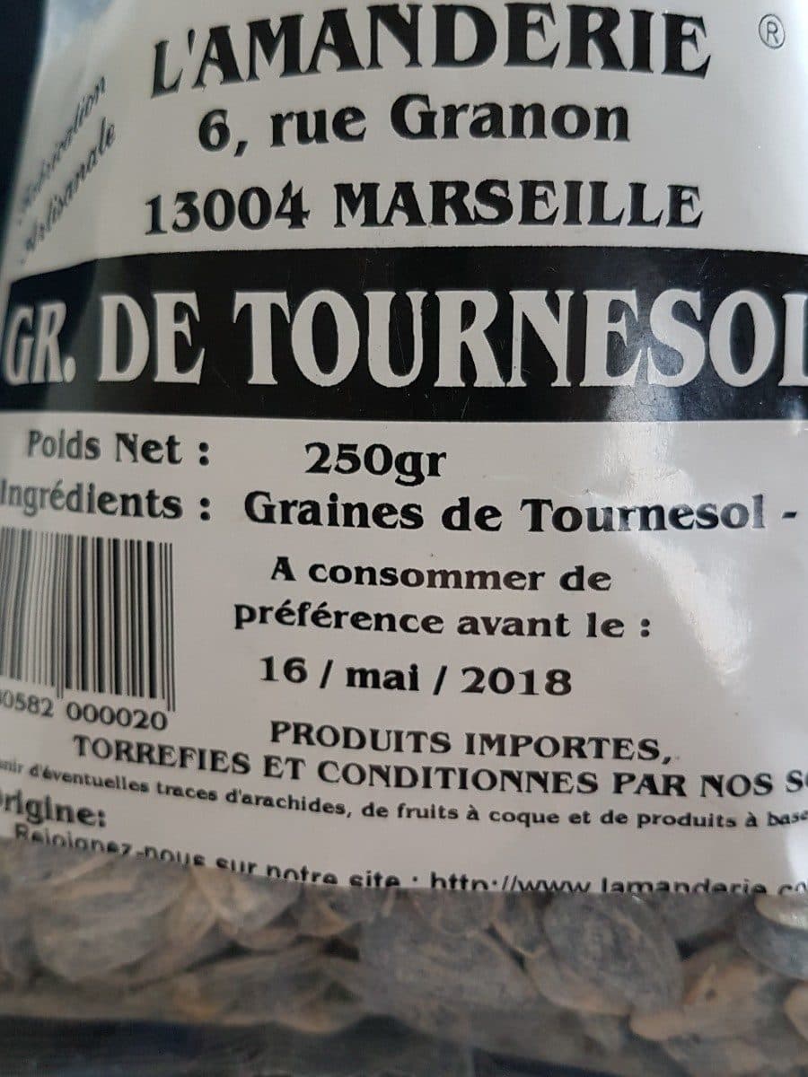 L'amanderie L'amanderie, Graines de tournesol, le sachet de 250 gr packshot