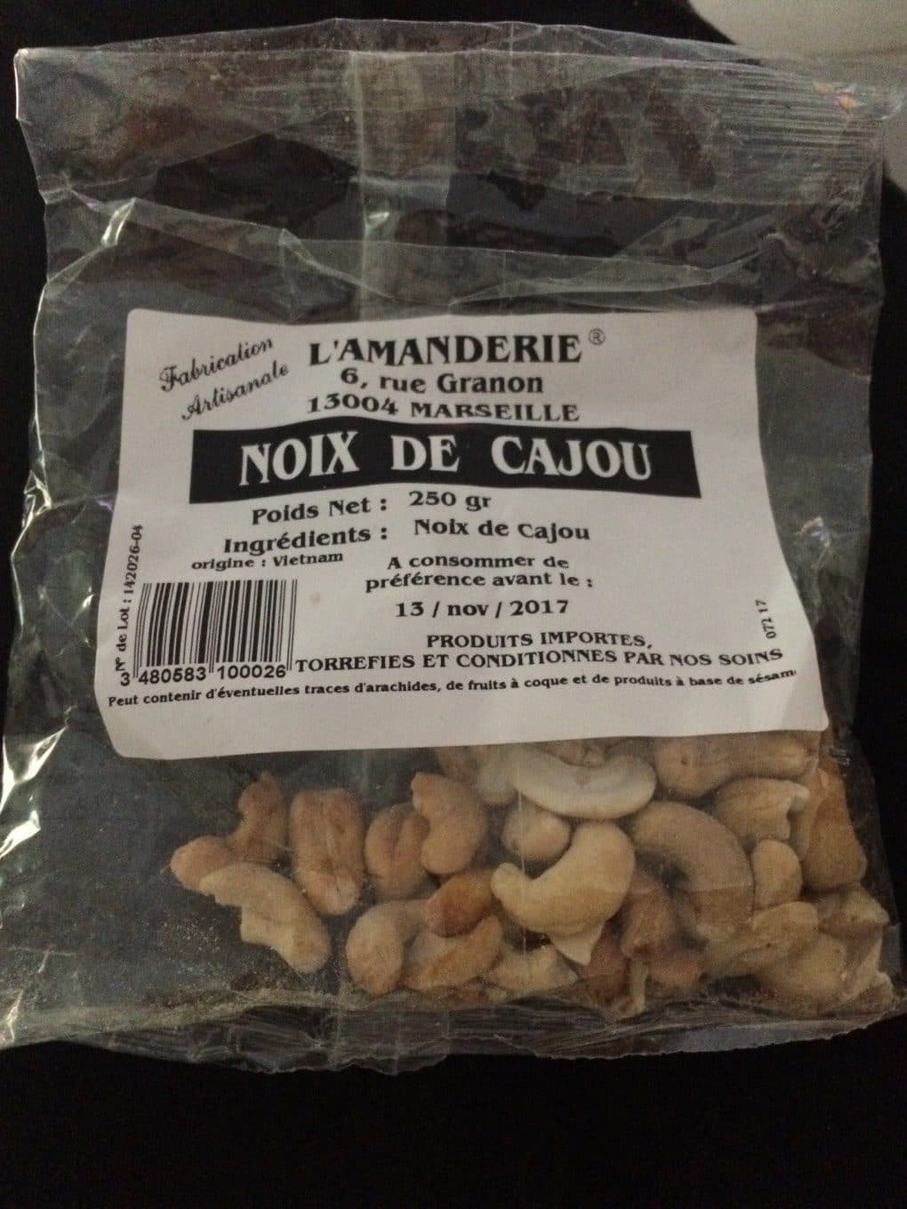 L'Amanderie Noix de cajou packshot