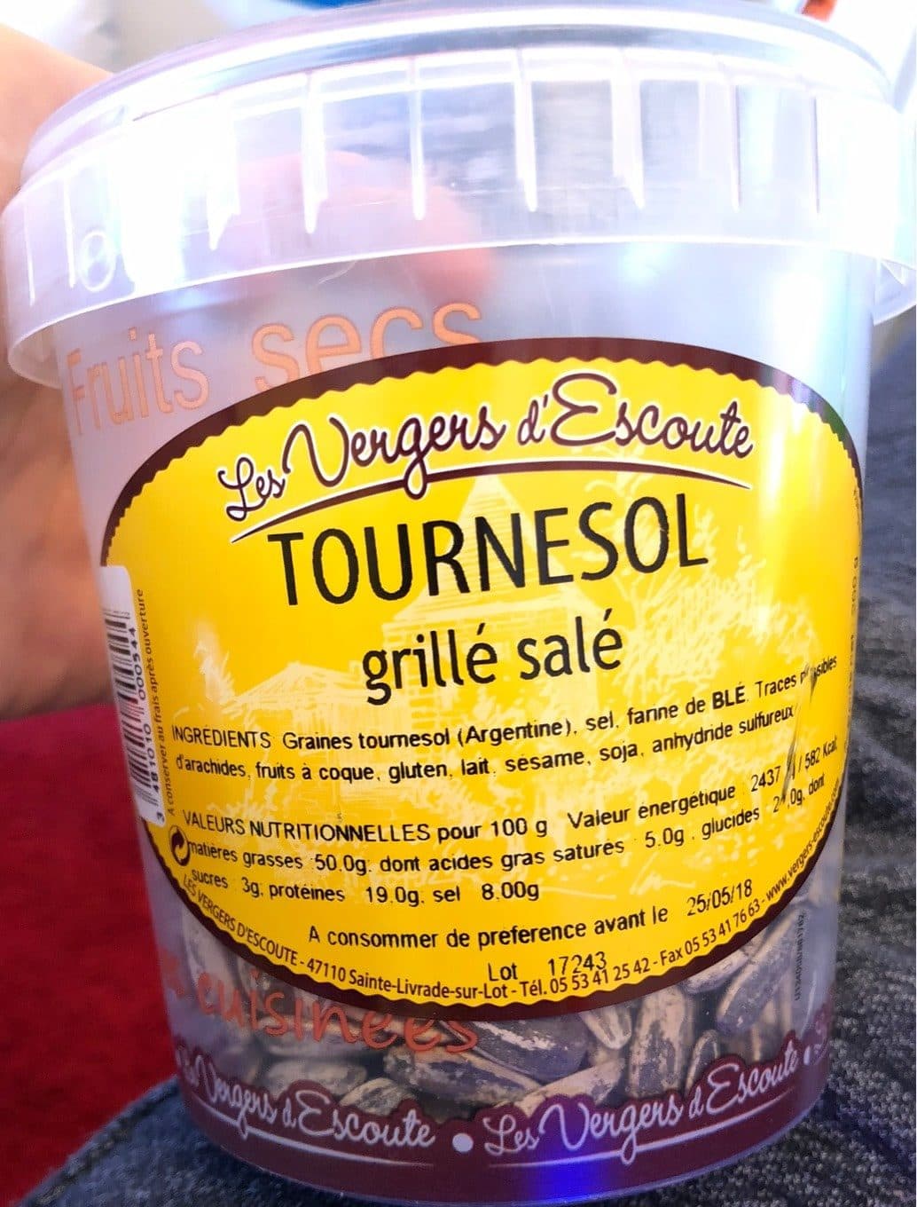 Les Vergers d'Escoute Tournesol grillé salé packshot