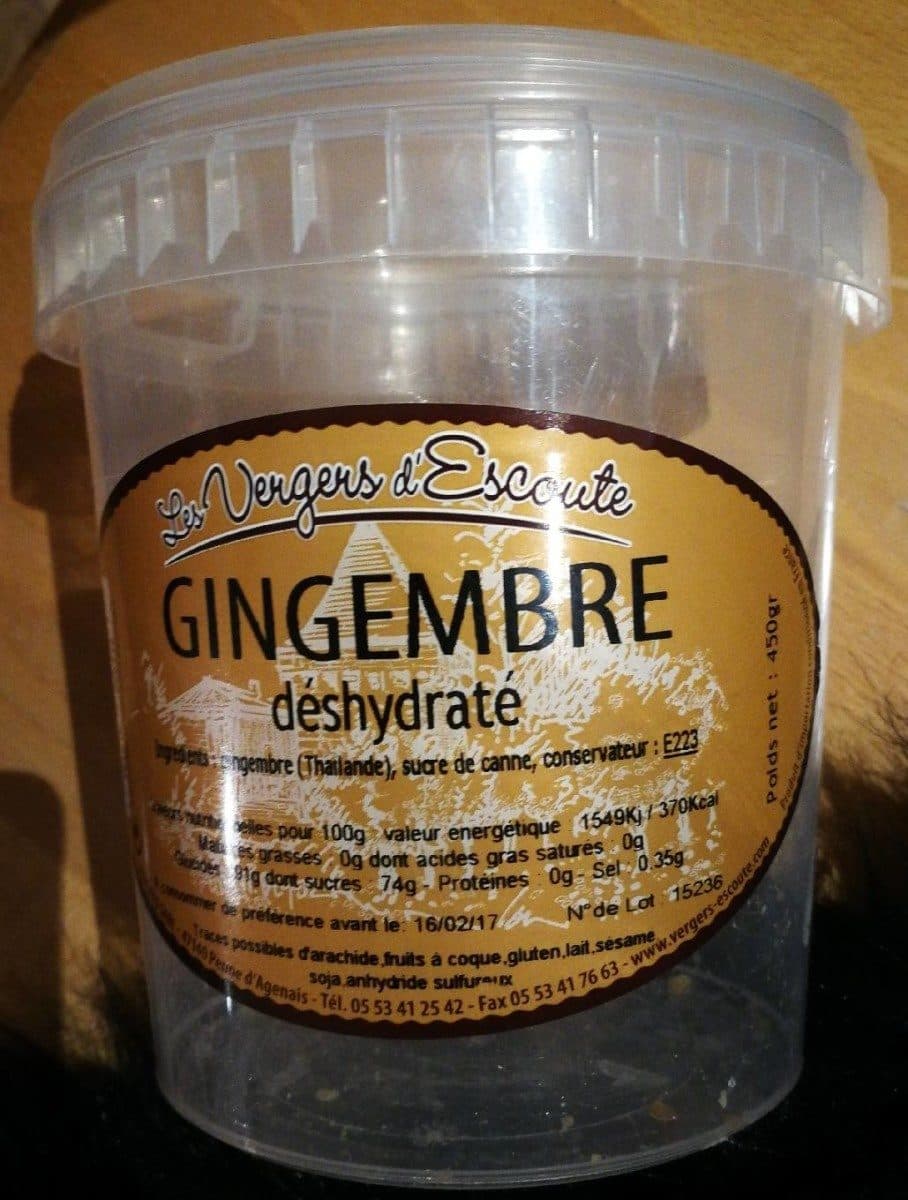 Les Vergers D’escoute Gingembre déshydraté packshot