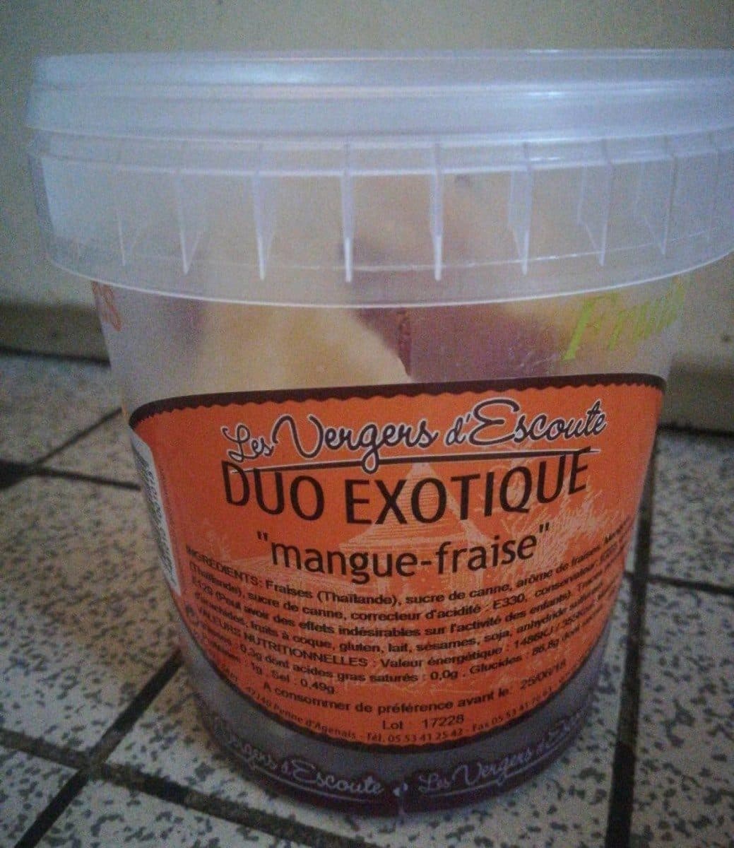 Les Vergers d'Escoute Duo Exotique Mangue - Fraise packshot