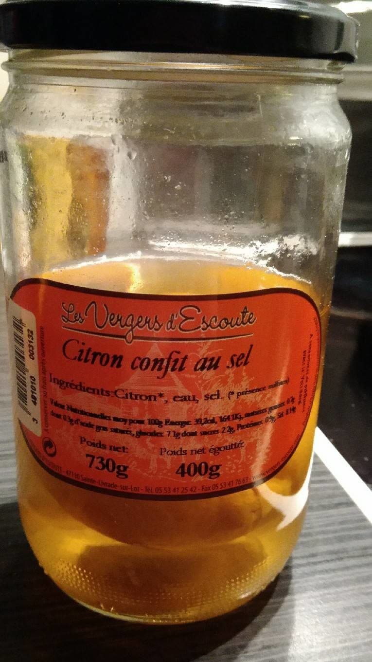 Les Vergers D'escoute Citron confit au sel packshot