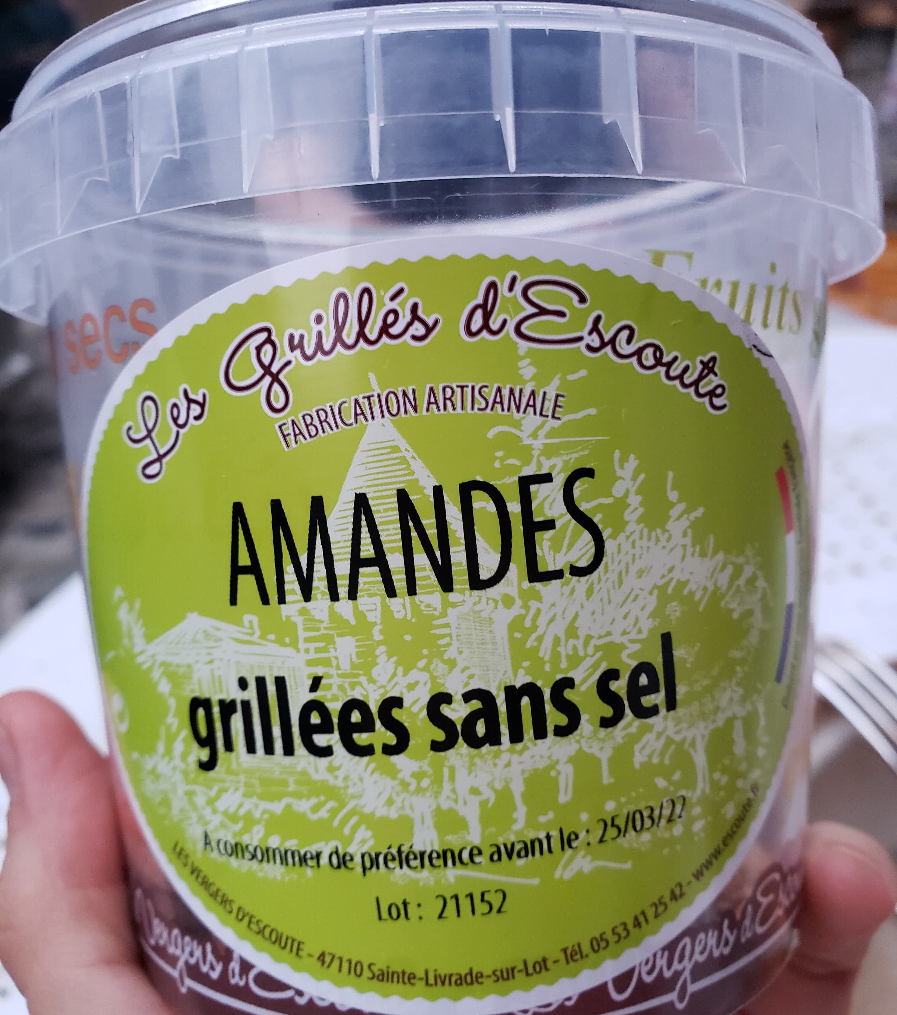 Les Vergers d'Escoute Amandes grillées sans sel packshot
