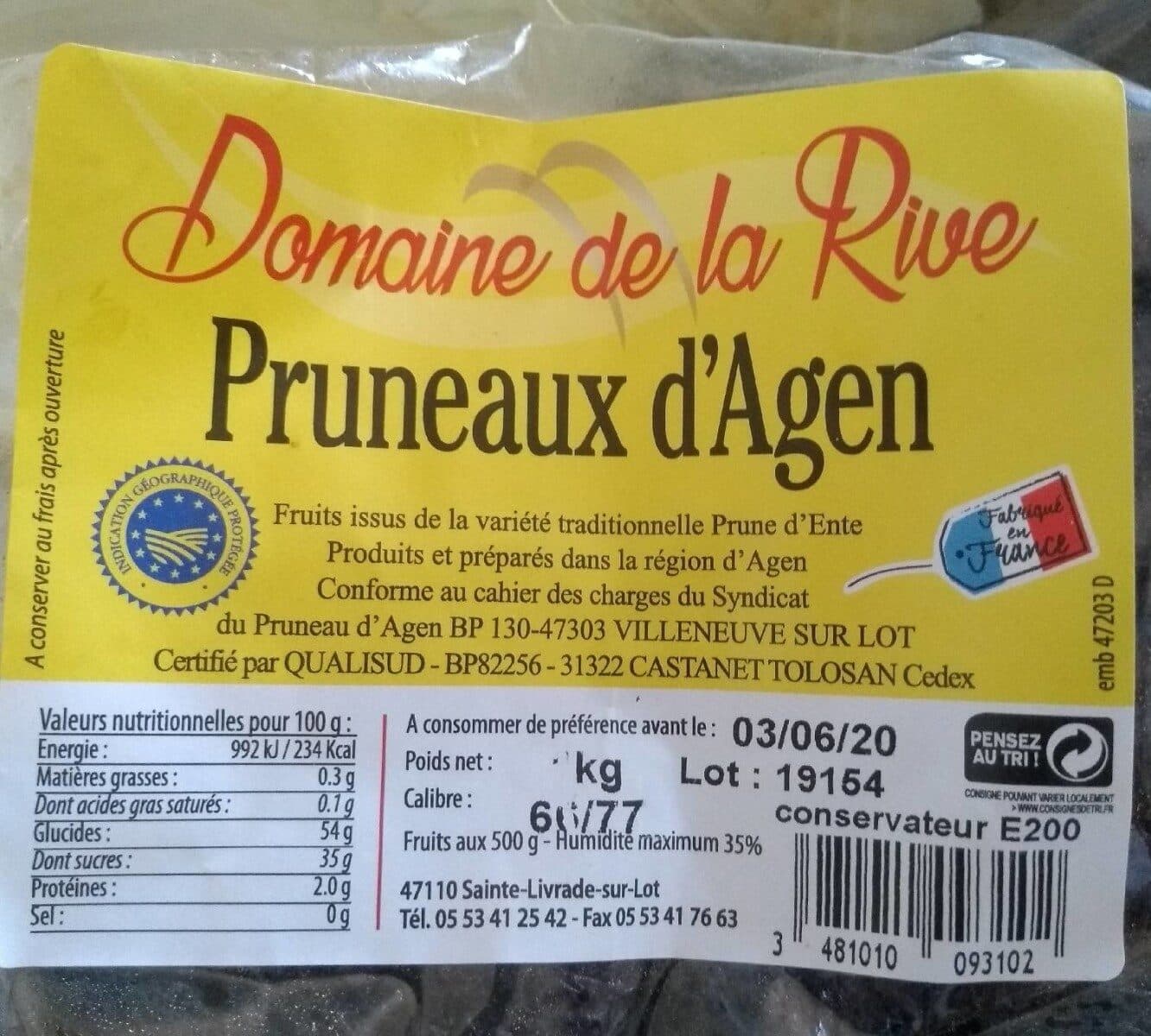 Open Food Facts Pruneaux d'Agen 66/77 packshot
