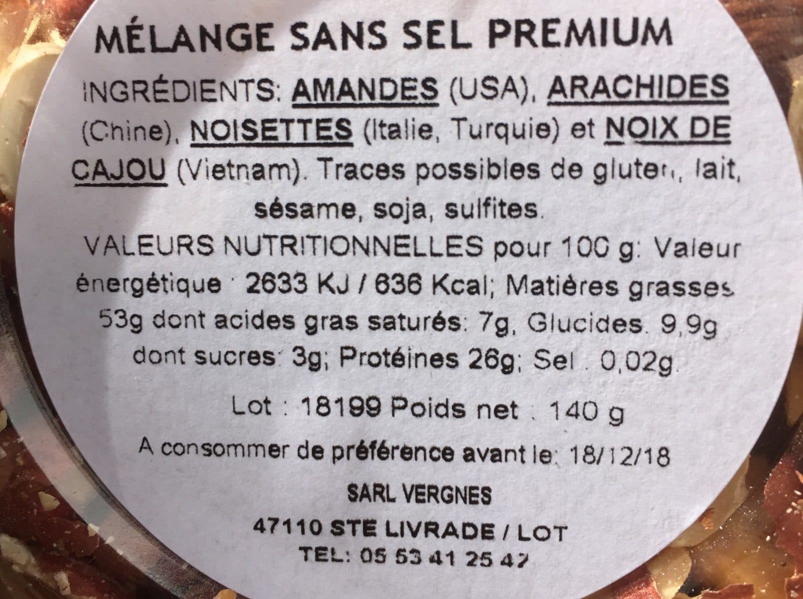 Les Vergers d'Escoute Melange sans sel premium packshot