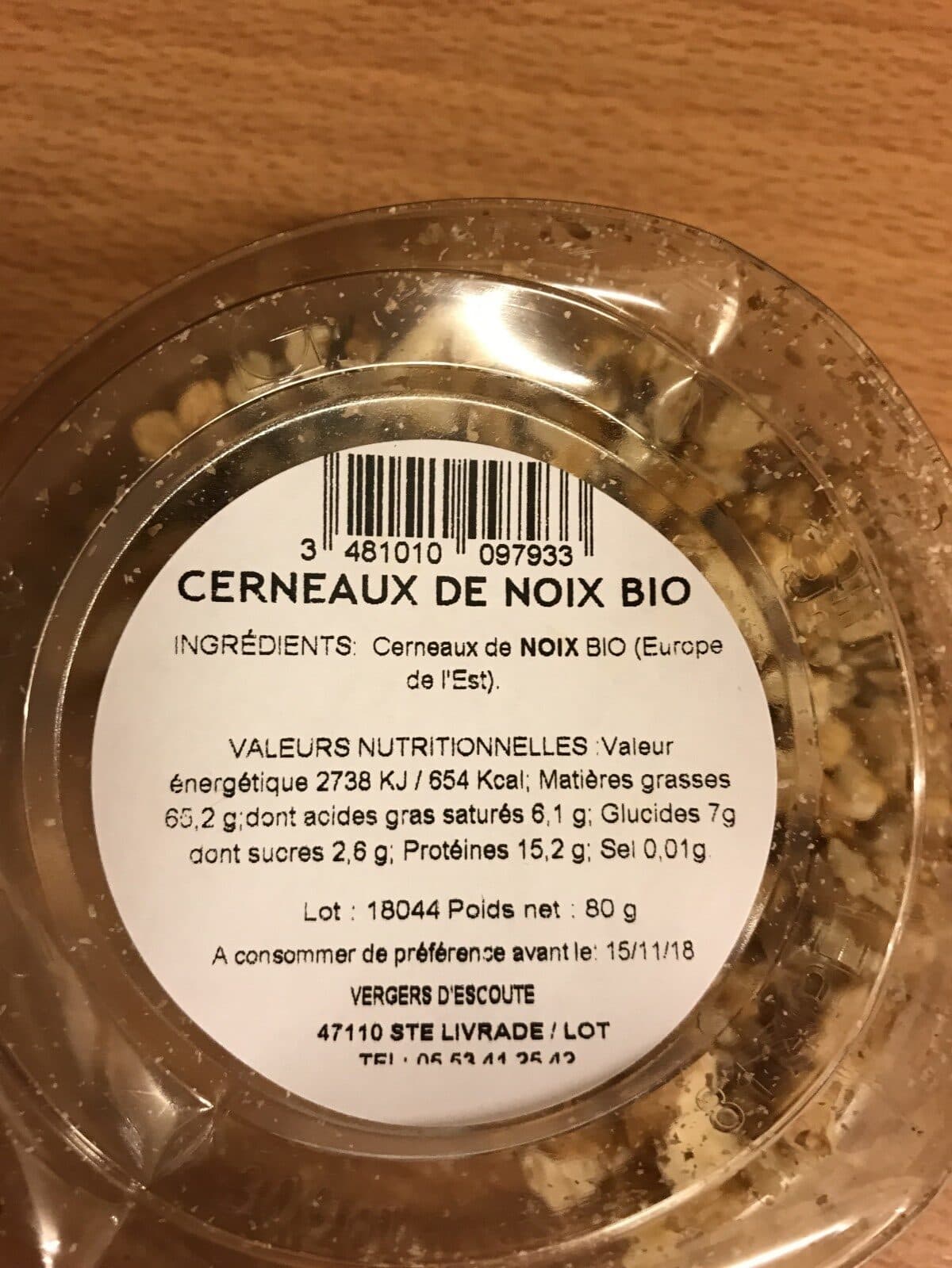 Open Food Facts Cerneaux de noix packshot