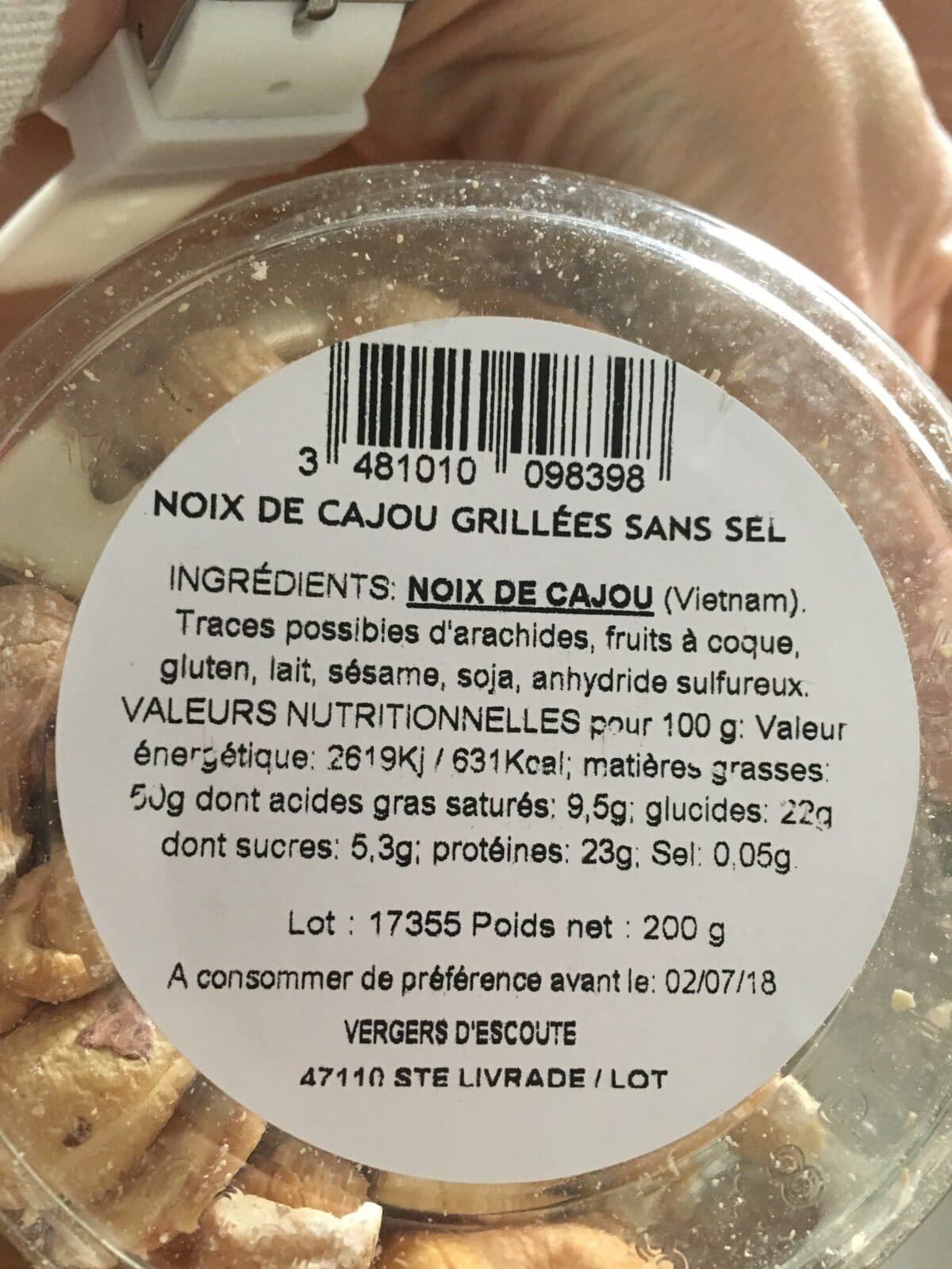 LE CRI DU RADIS LE BAR À FRUITS SECS Noix de cajou grillées packshot