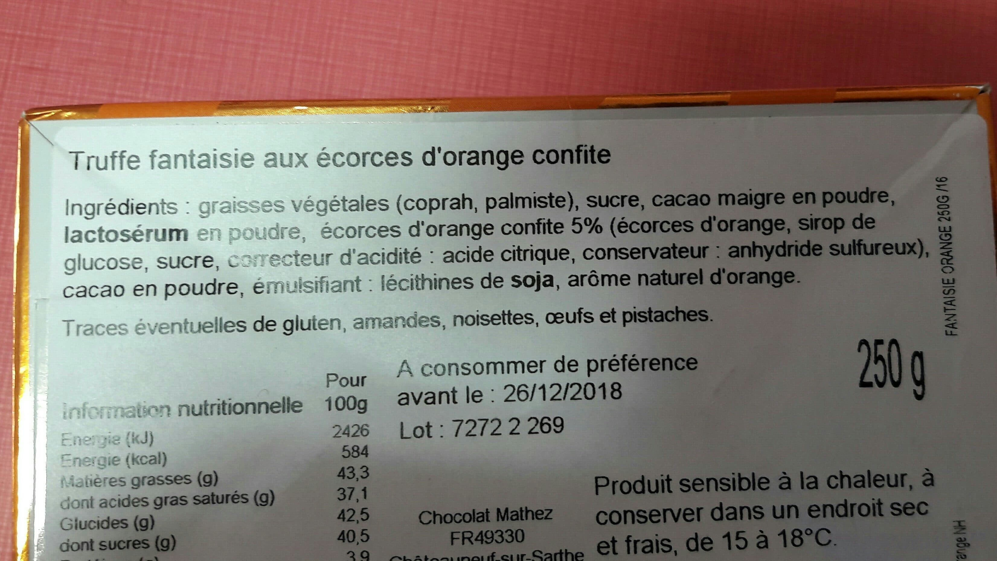 Mathez Truffe orange packshot