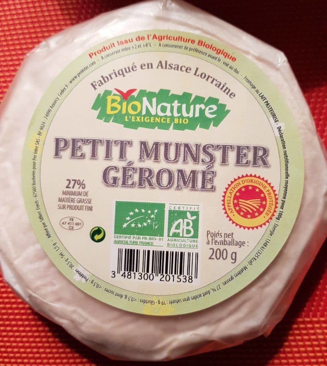 BioNature Petit Munster Aop Bio packshot