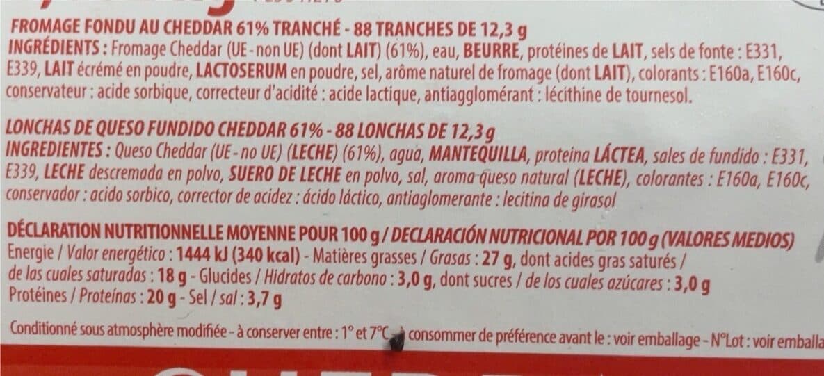 Open Food Facts Cheddaf fondu packshot