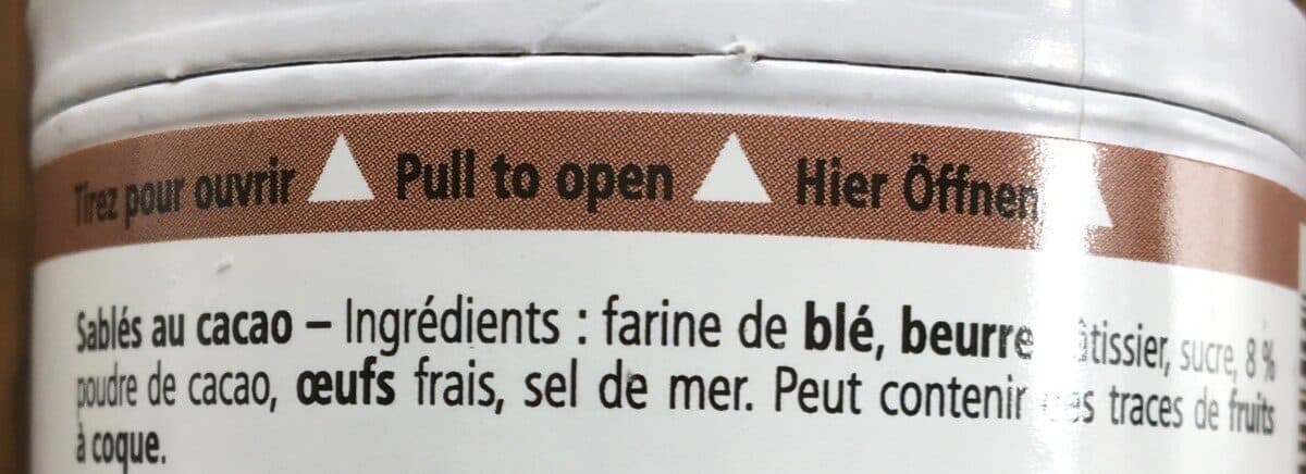 Open Food Facts Croc sucré sablés au cacao packshot