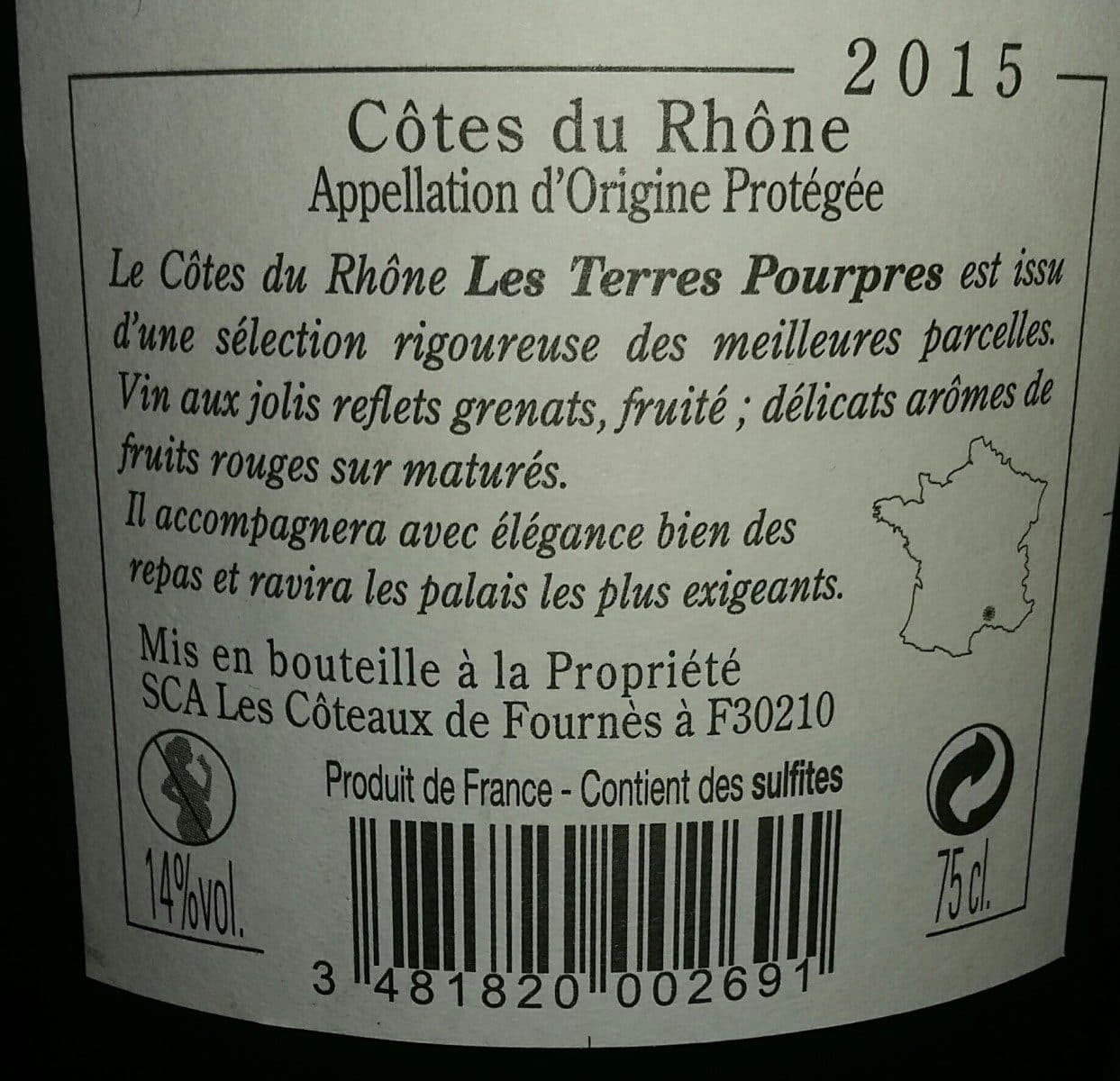 Open Food Facts Côtes du Rhône packshot