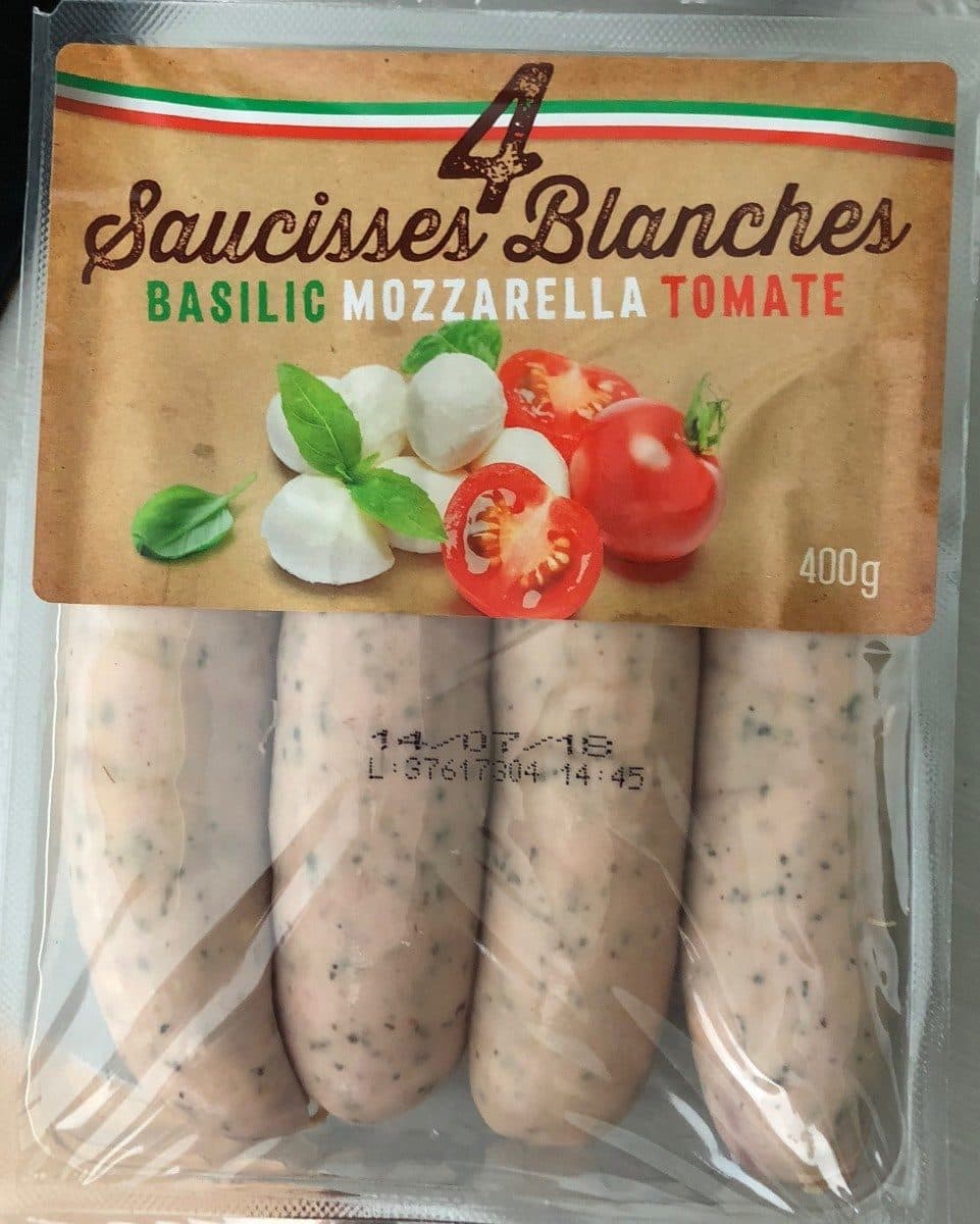 Open Food Facts Saucisses blanches basilic mozzarella tomate packshot