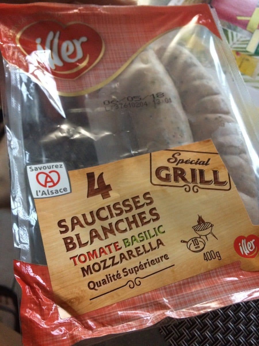 Open Food Facts 4 Saucisses blanches tomate basilic mozzarela packshot