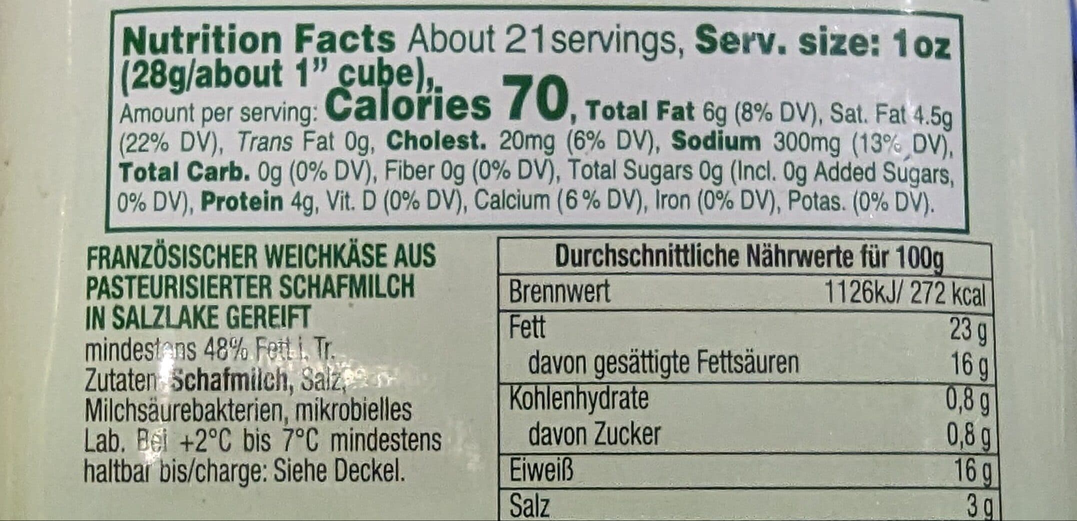 Valbreso Valbreso French Feta Cheese 600g packshot