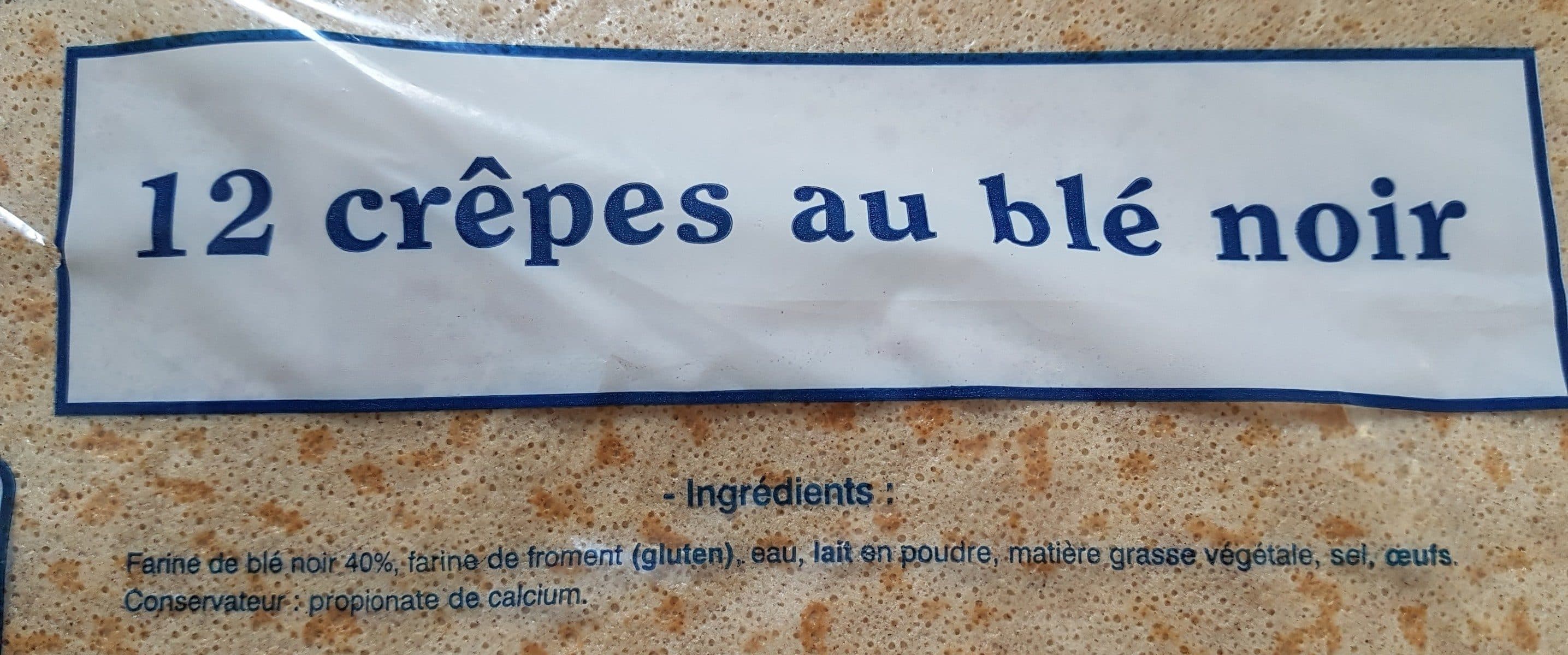 Open Food Facts 12 Crepes de ble noir faites a la main LES DELICES DE packshot