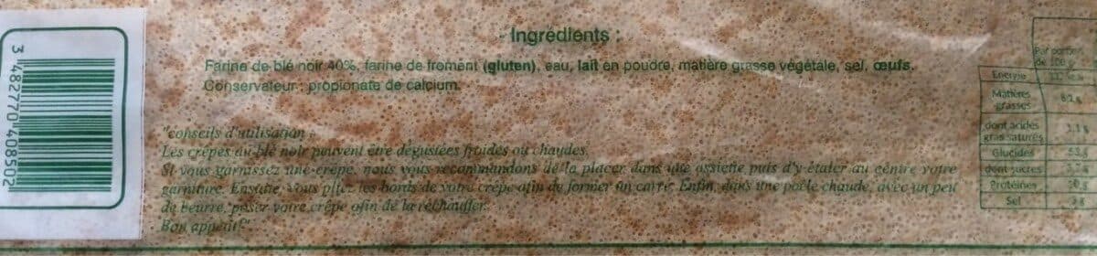 Open Food Facts 6 Crepes de ble noir faites a la main Creperie de Saint Eloi packshot