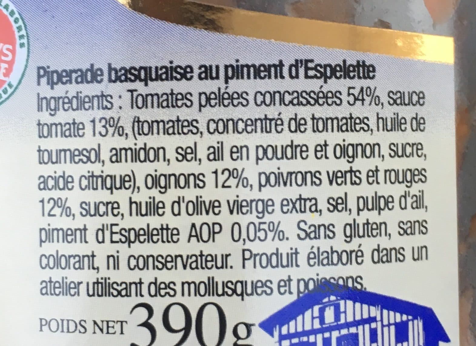 Francaise de gastronomie Piperade Basquaise au piment d'Espelette GASTRONOMIE BASQUE packshot