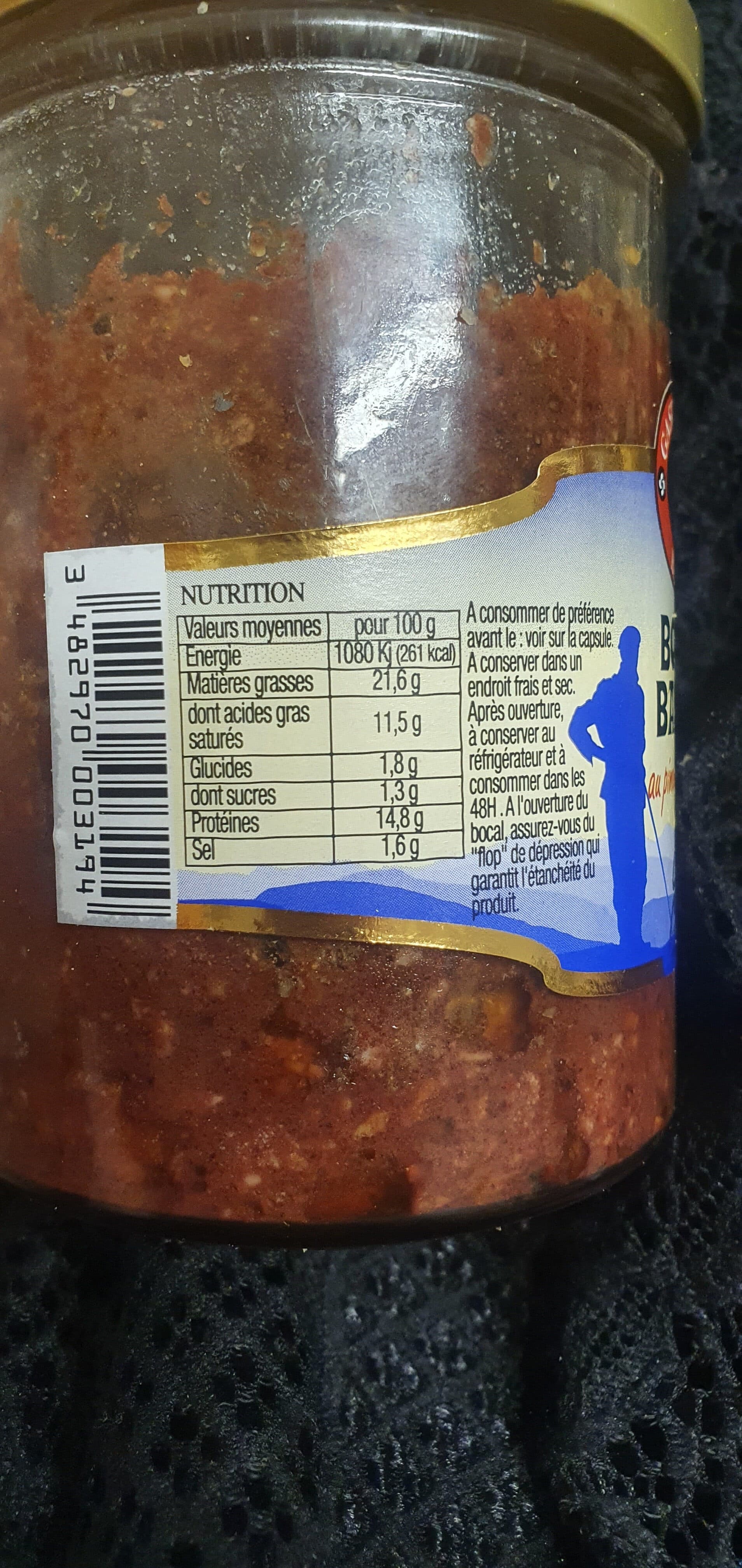 Gilbert Barada Boudin Basque packshot