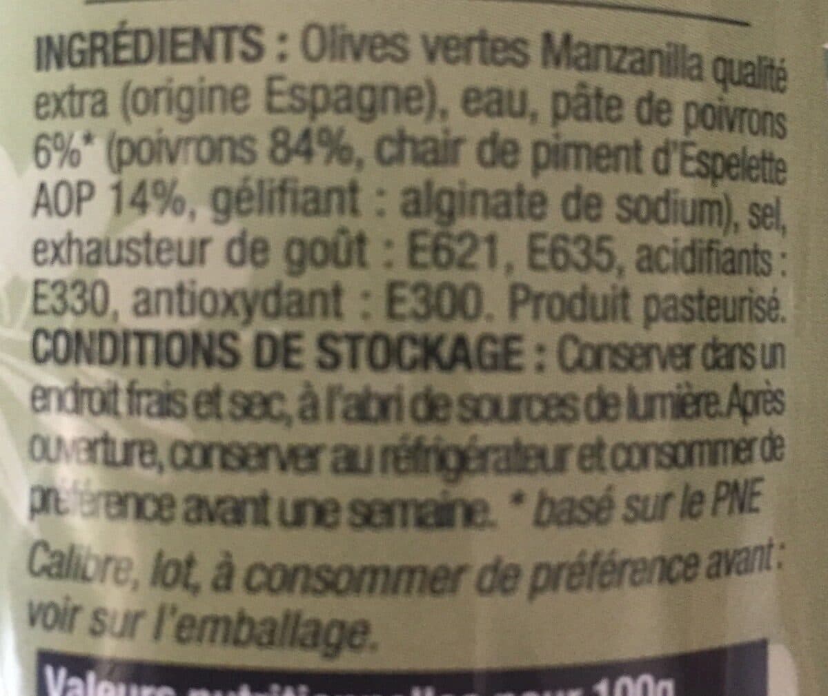 Bixente Ibarra Olives manzanilla farcies la la puree de piment d espelette packshot