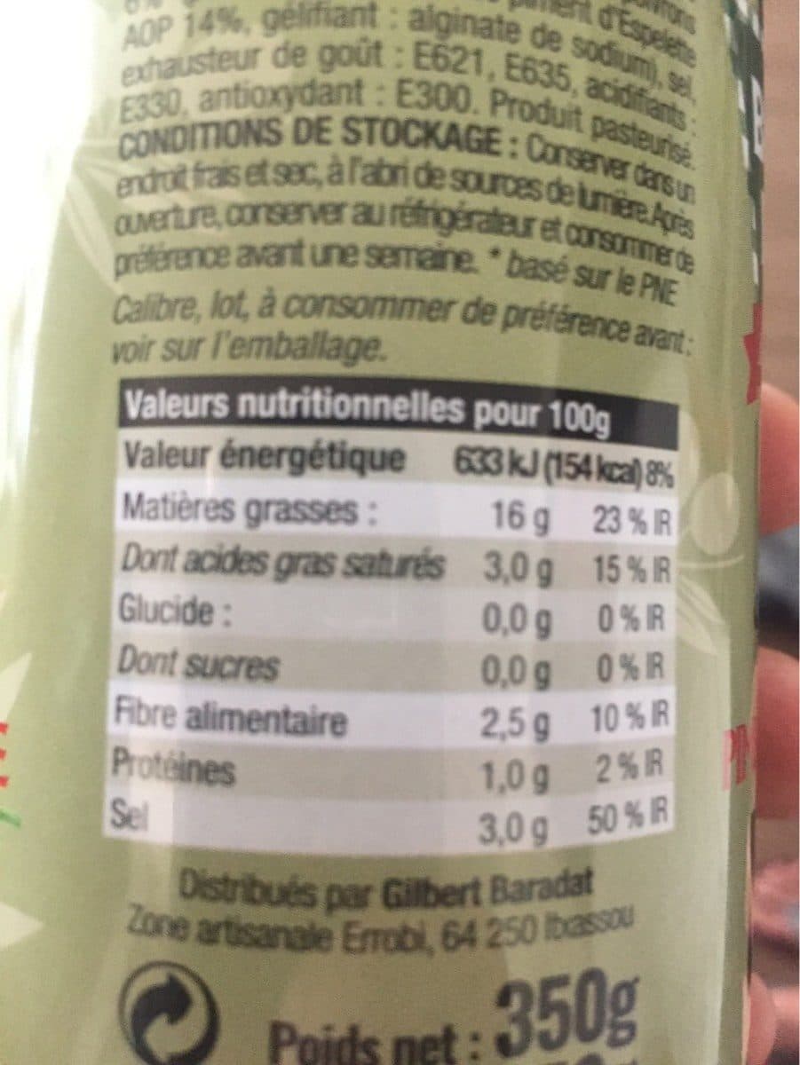 Bixente Ibarra Olives manzanilla farcies la la puree de piment d espelette packshot