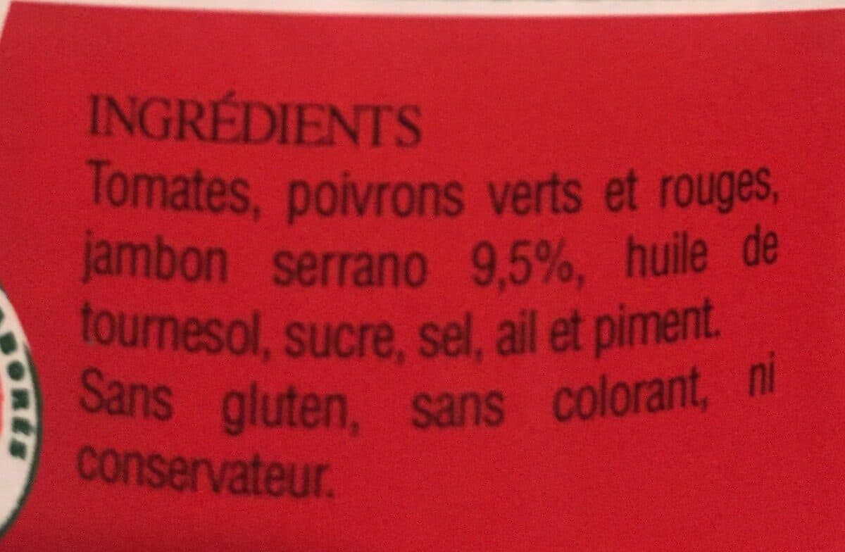Bixente Ibarra Piperade au jambon serrano packshot