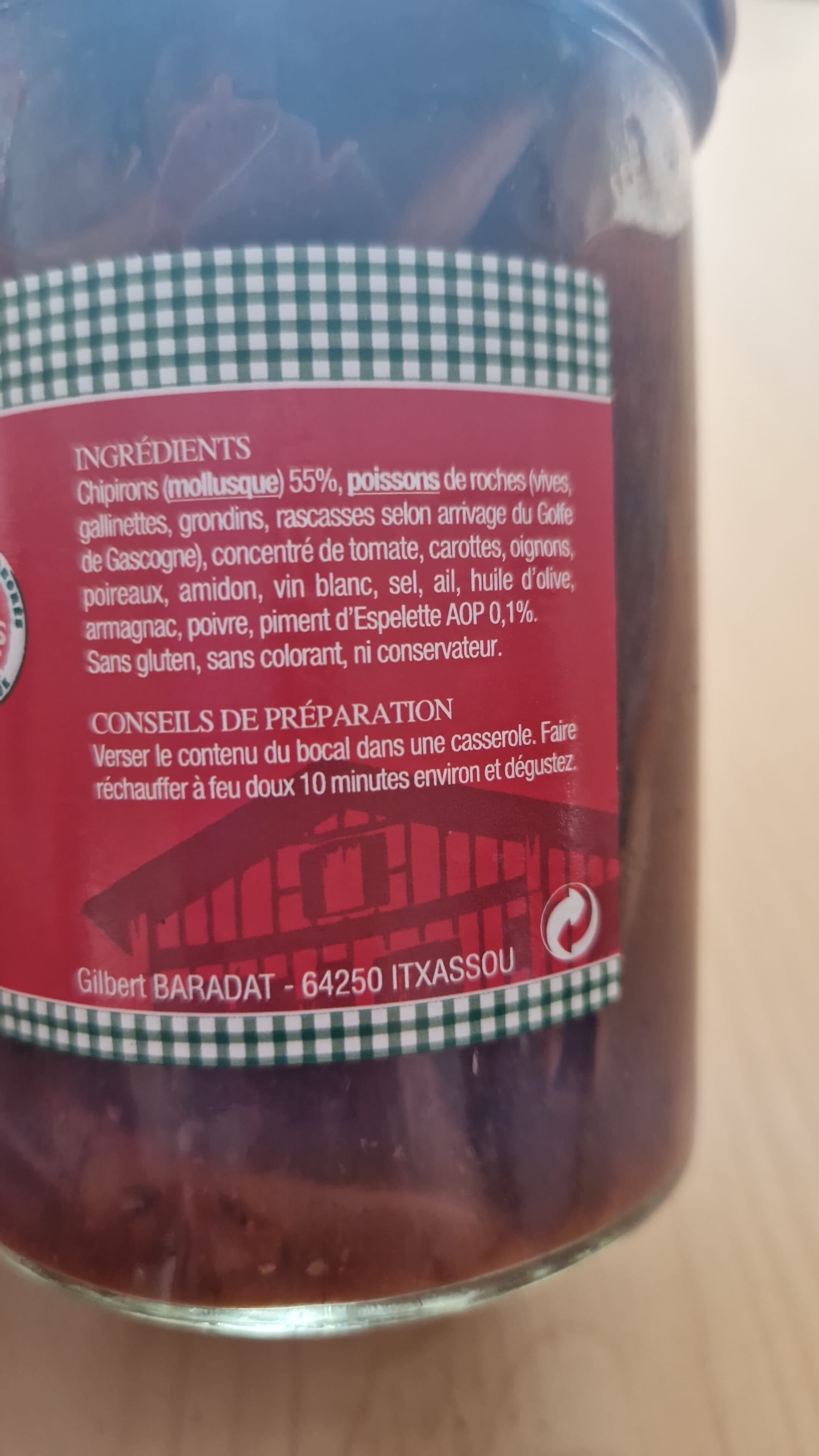 bixente ibarra Chipirons à la basquaise packshot