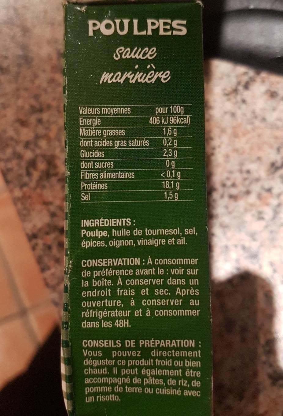 Bixente Ibarra Poulpes sauce marinière packshot