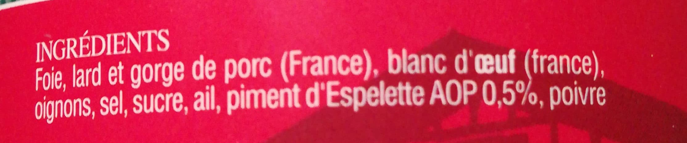 Bixente Ibarra Paté Basque au piment d'Espelette packshot