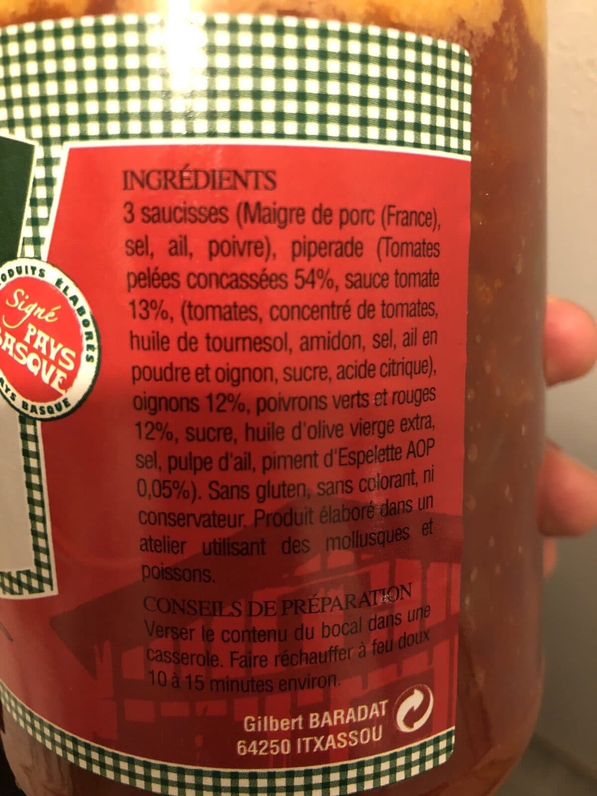 Bixente Ibarra Saucisses confites packshot